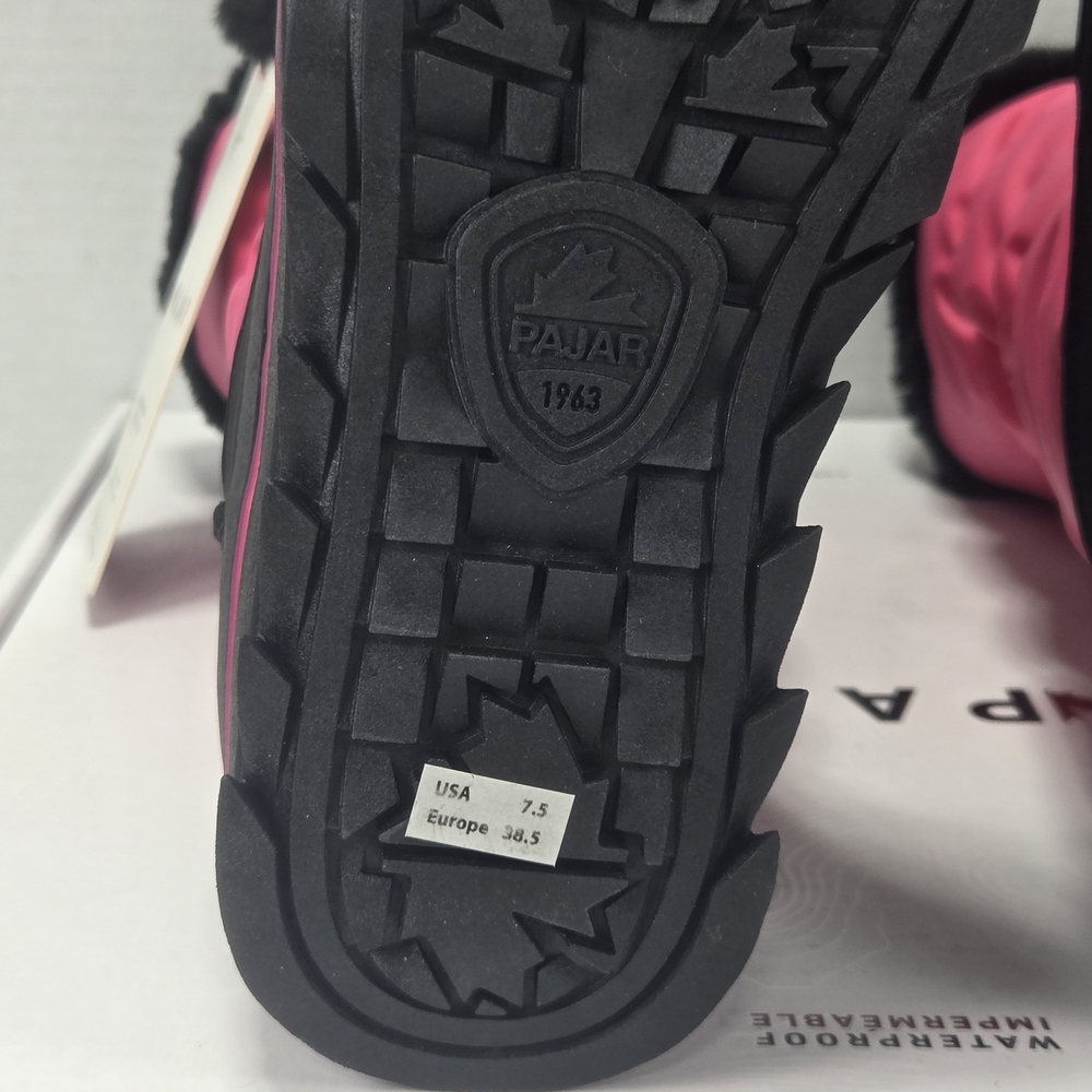 Pajar Toboggan 2.0 Fuschia Pink and Black Rain Winter Boots Women's Size 11 - Picture 8 of 13